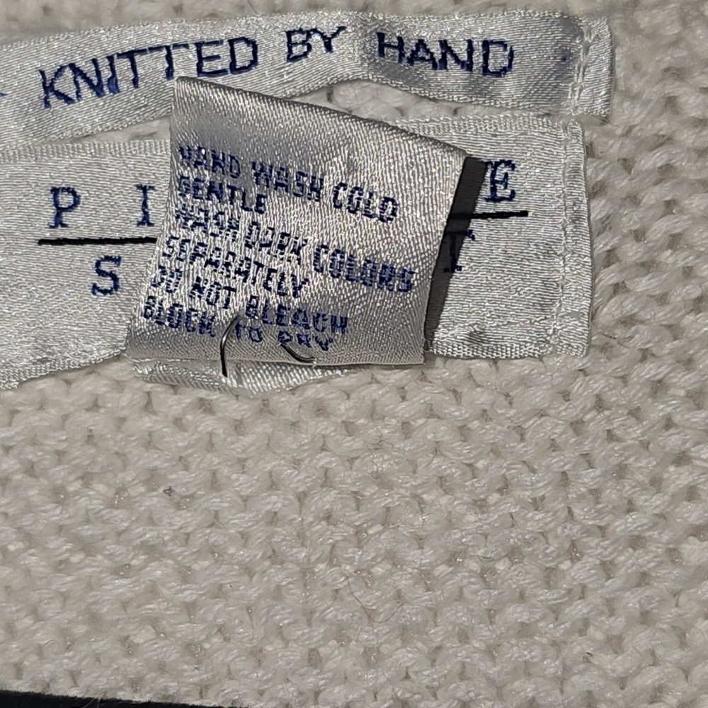 Vintage Picone Sport Petite Hand-Knit Umbrella Cardigan Sweater BeachTheme  Sz S - Picture 7 of 8